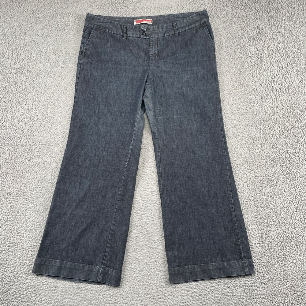 Gap Trouser Jeans Womens 18 Dark Wash Trouser Wide Leg Denim Pants Classic
